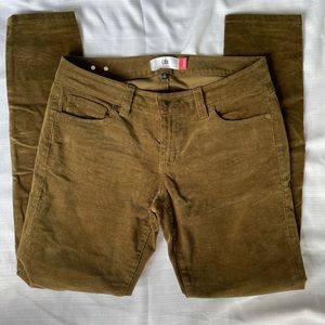 Cabi Moss Green Skinny Cord Pants